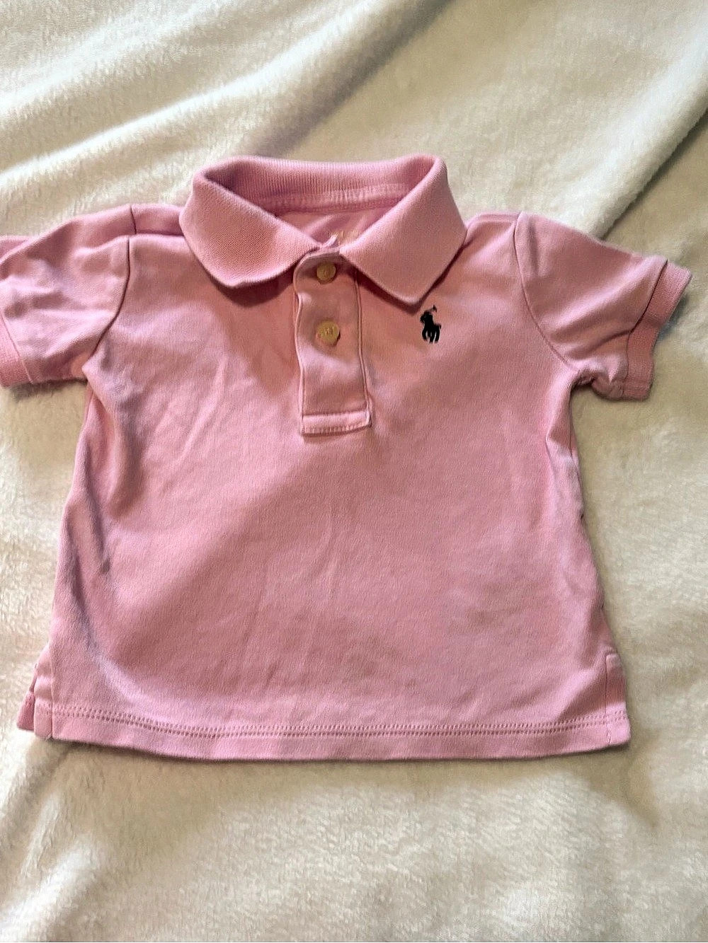 Ralph Lauren Baby Cotton Mesh Polo Shirt Pink Baby 9M